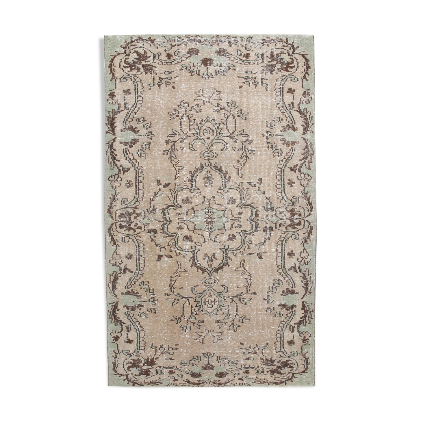 4x7 classic floral vintage tapis rug, 211x125cm