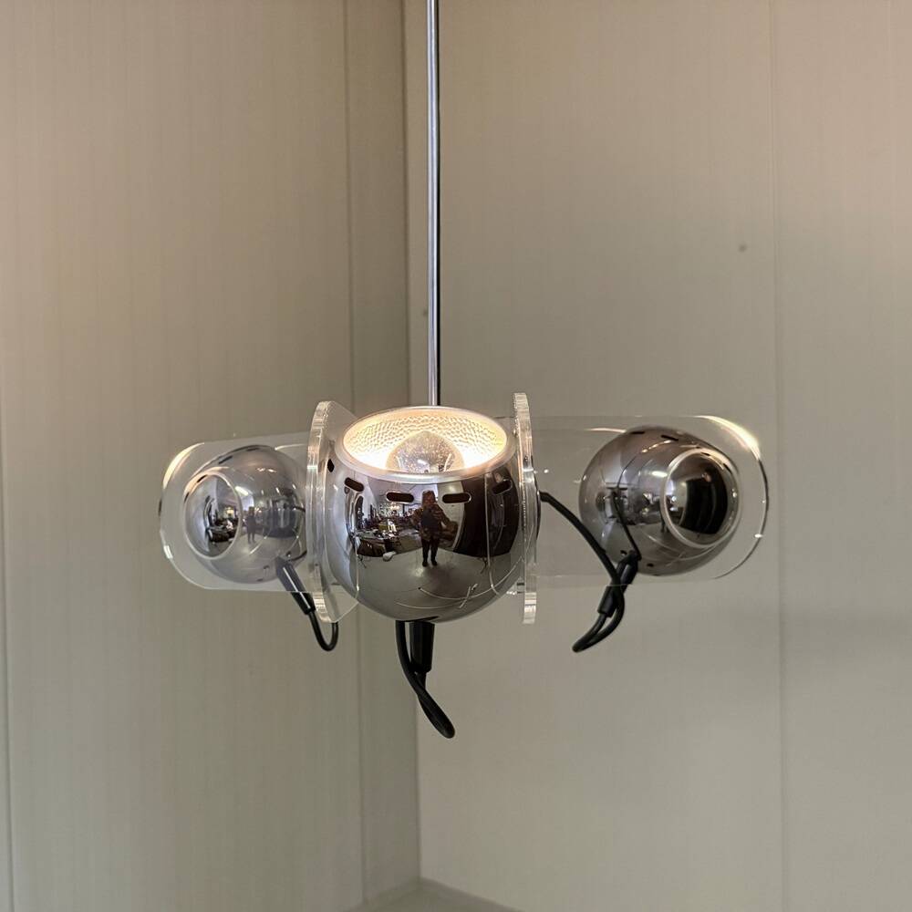 Gino Sarfatti style plexiglass hanging lamp 1970’s