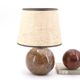 Marble ball lamp, beige lampshade, 1960s