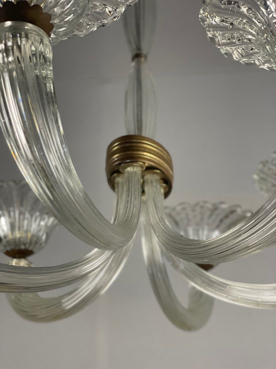 Venetian chandelier in murano glass by seguso circa 1950