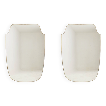 Pair of mirrors in the style of Gio Ponti, 1980s-90s.