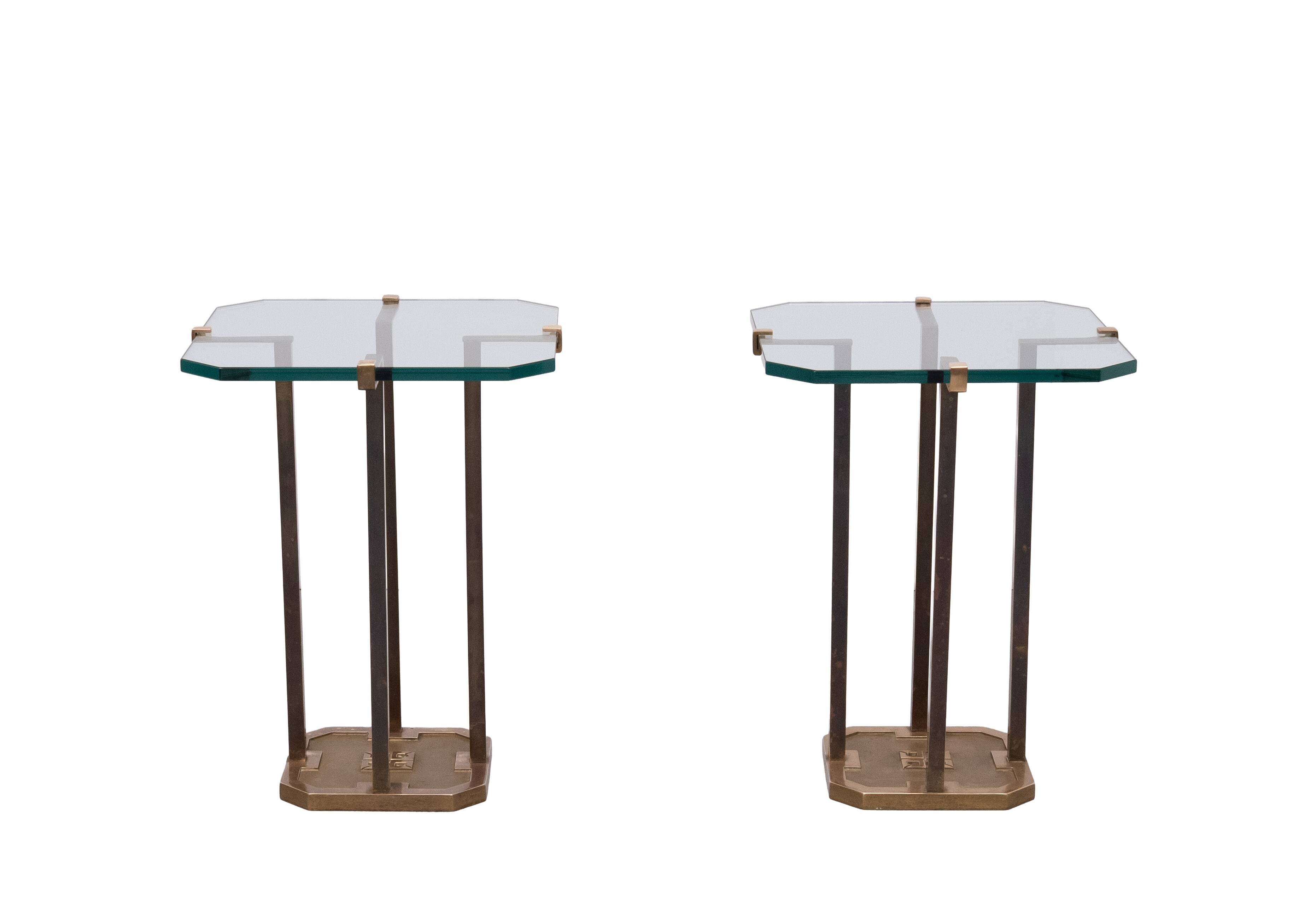 Stunning pair Peter Ghyczy T18 Side Tables 1970s