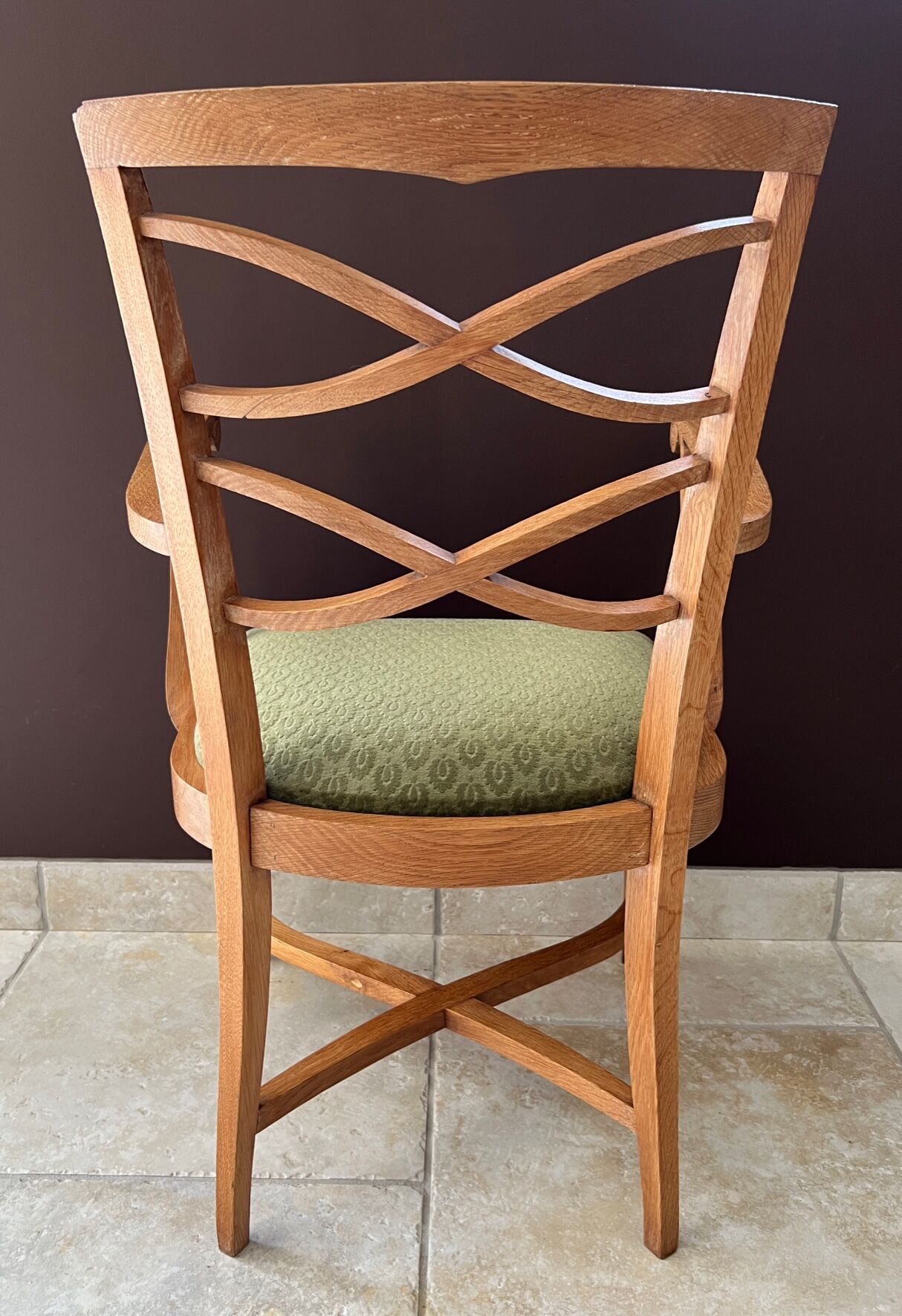 Paire de fauteuils Baptistin Spade 1940 en chêne clair