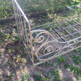 Foldable wrought iron bed from the late 19th century.