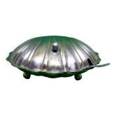 Cave à sel en coquillage avec insert en verre et cuillère