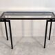 Magnificent console design by Pierre Vandel Paris 1970s black lacquered.