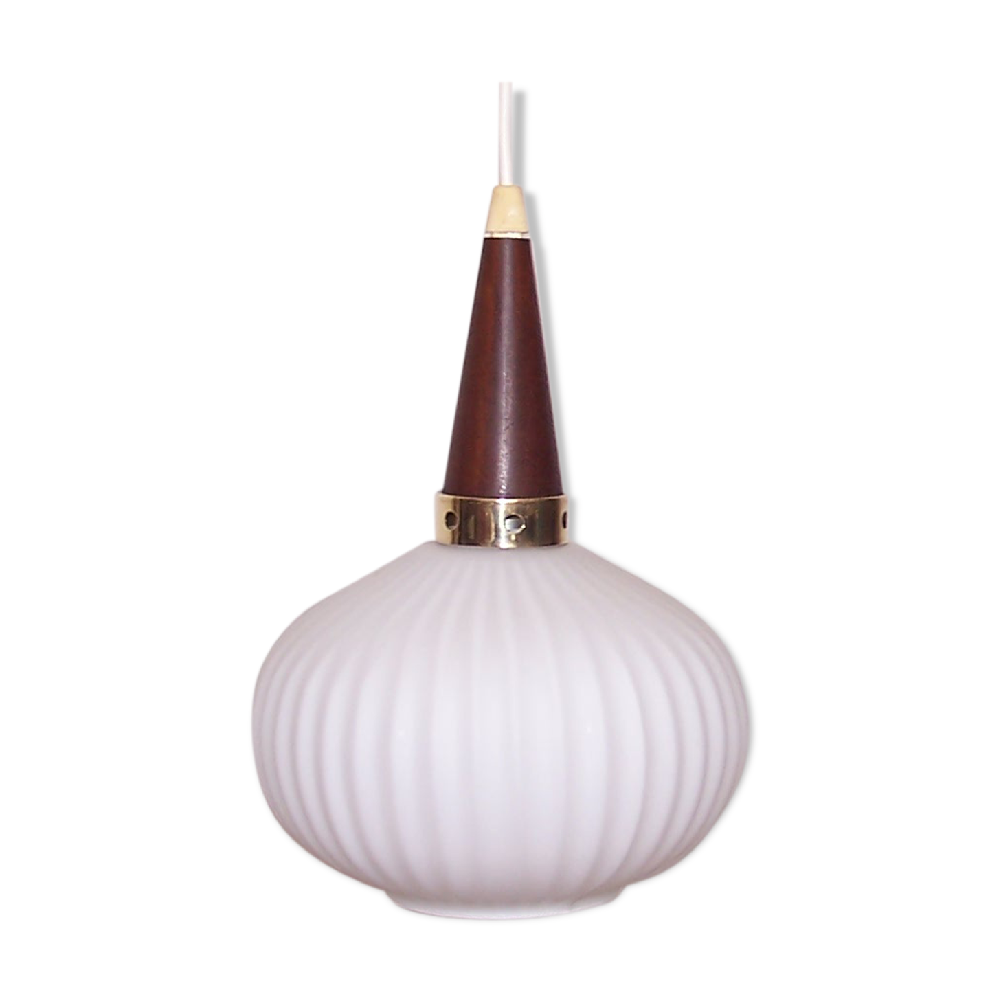 Teak hanging lamp Rispal years 60