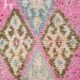 Tapis de couloir Oushak multicolore doux, 75 x 397 cm