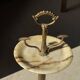 Marble and brass standing ashtray H74 D17