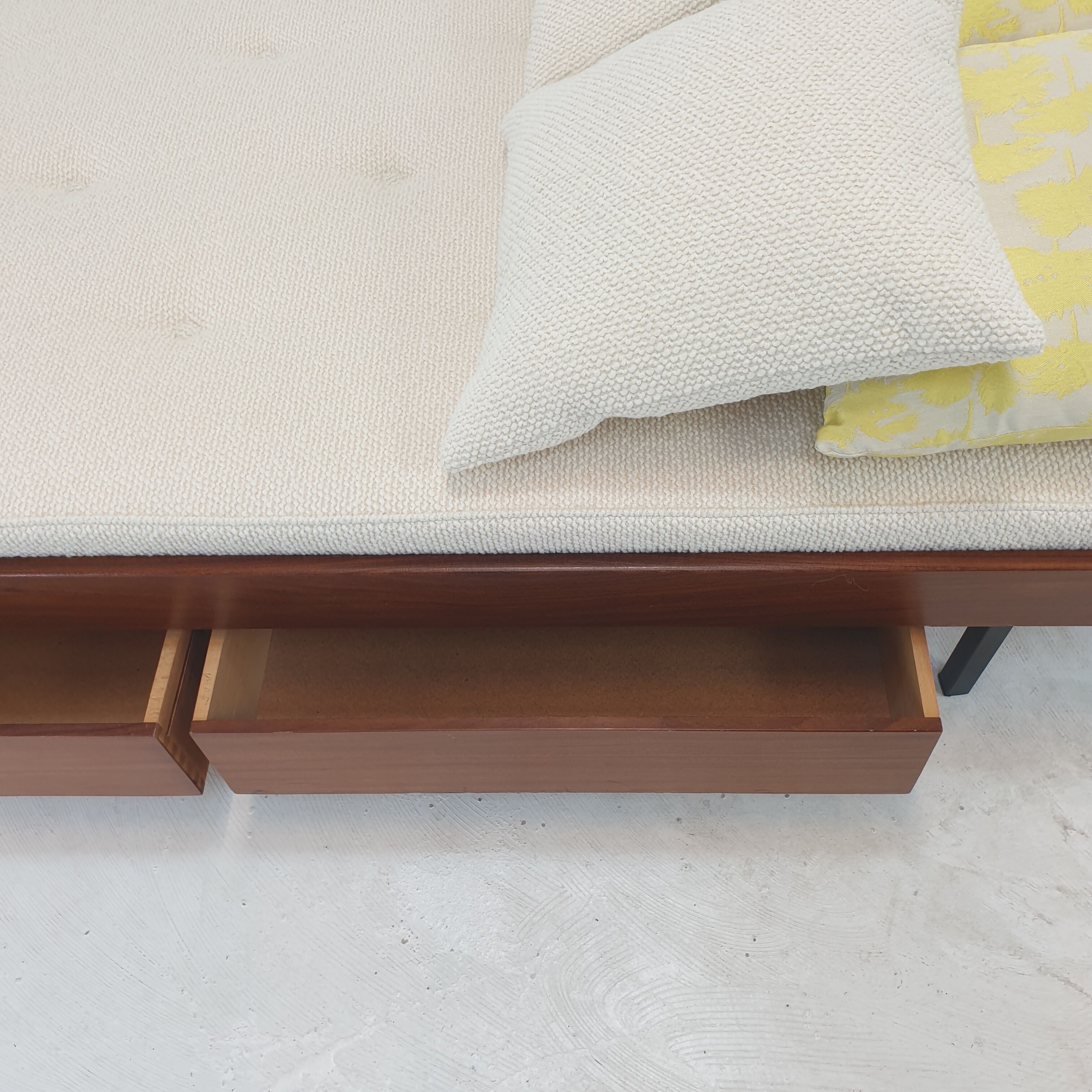 Teak Daybed with Dedar Cushions and Bolster, 1960s