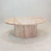 Italian marble oval coffee table, 1970's
