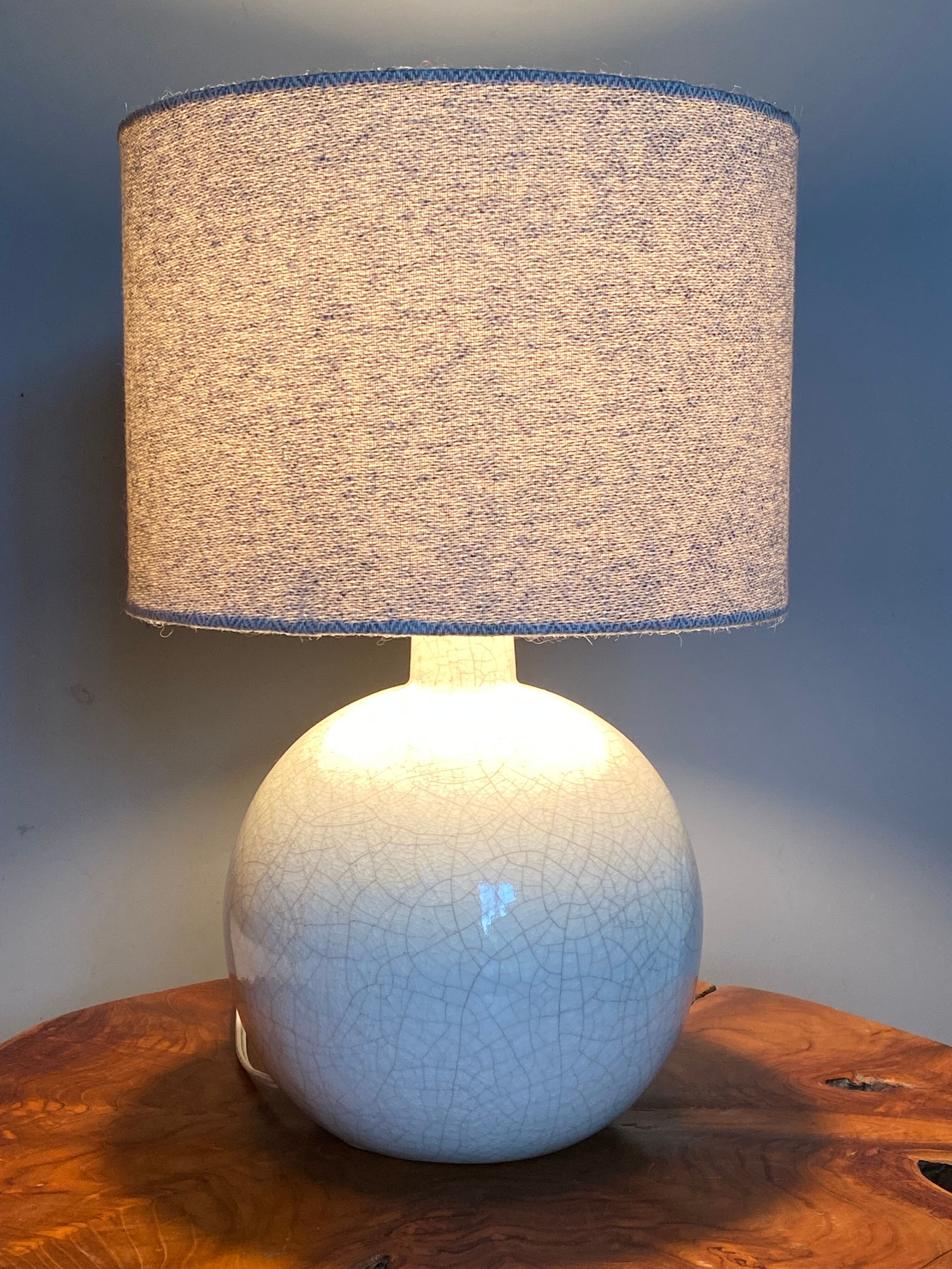 Cracked ceramic ball lamp art deco 1930