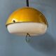 Mid-Century gold glitter suspension - Space Age pendant lamp - metallic moon light fixture