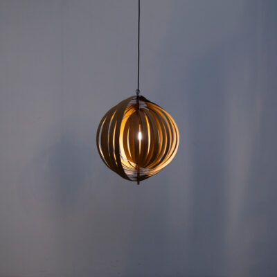 Wooden suspension large kinetic spiral