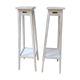 Pair of harnesses, pedestal table with plants, vintage wooden
