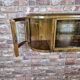 Upcycled Art Deco Walnut Wall Cabinet with Engraved and Slatted Glass - 193