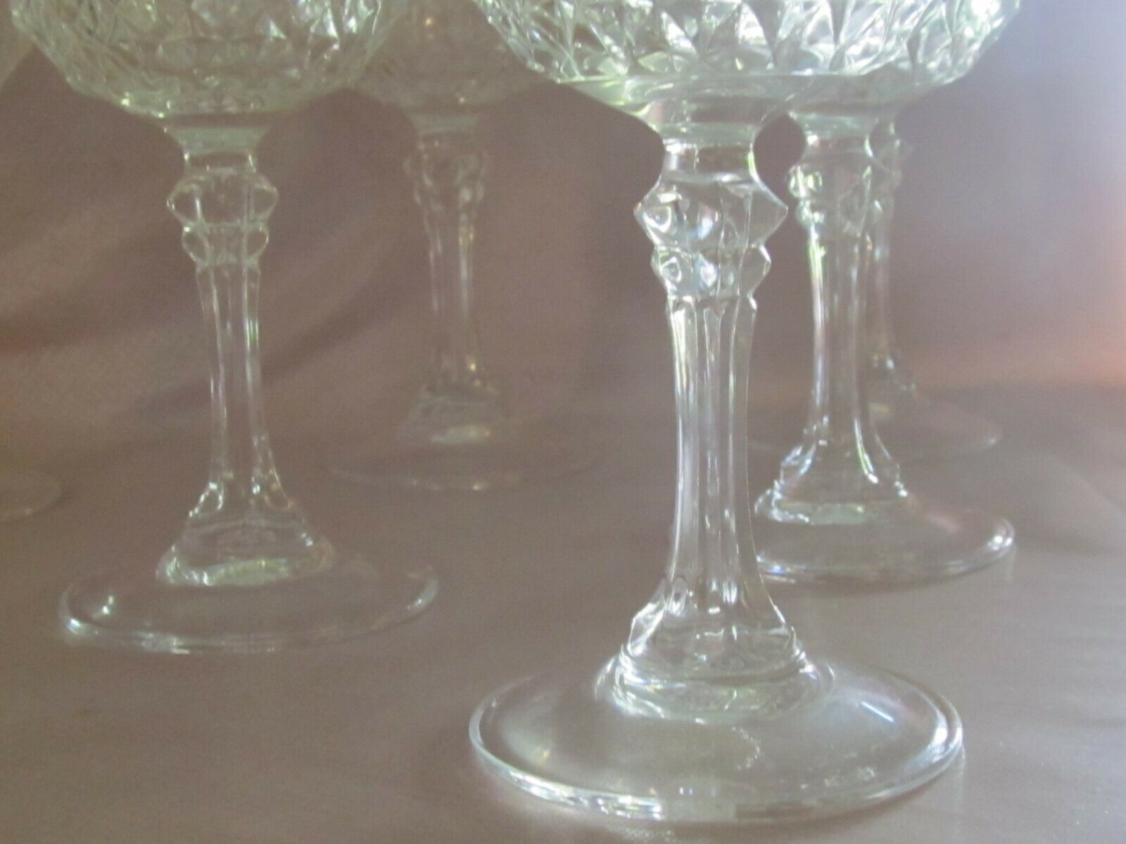 Series of 6 white wine glasses Porto crystal of Arques model Longchamp
