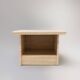 Table d'appoint / table de chevet vintage en travertin italien