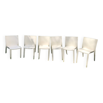 Chaises blanches Slick Slick Philippe Starck XO Design années 80