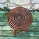 Stool wood carved folk art