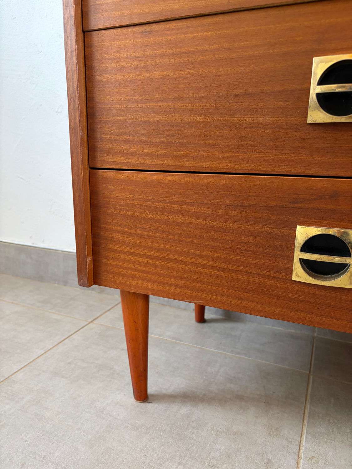 Vintage teak chest of drawers/commode
