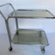 Metal and smoked glass serving trolley