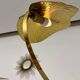 Rhubarb leaf floor lamp brass design Tomaso Barbi Italy an70
