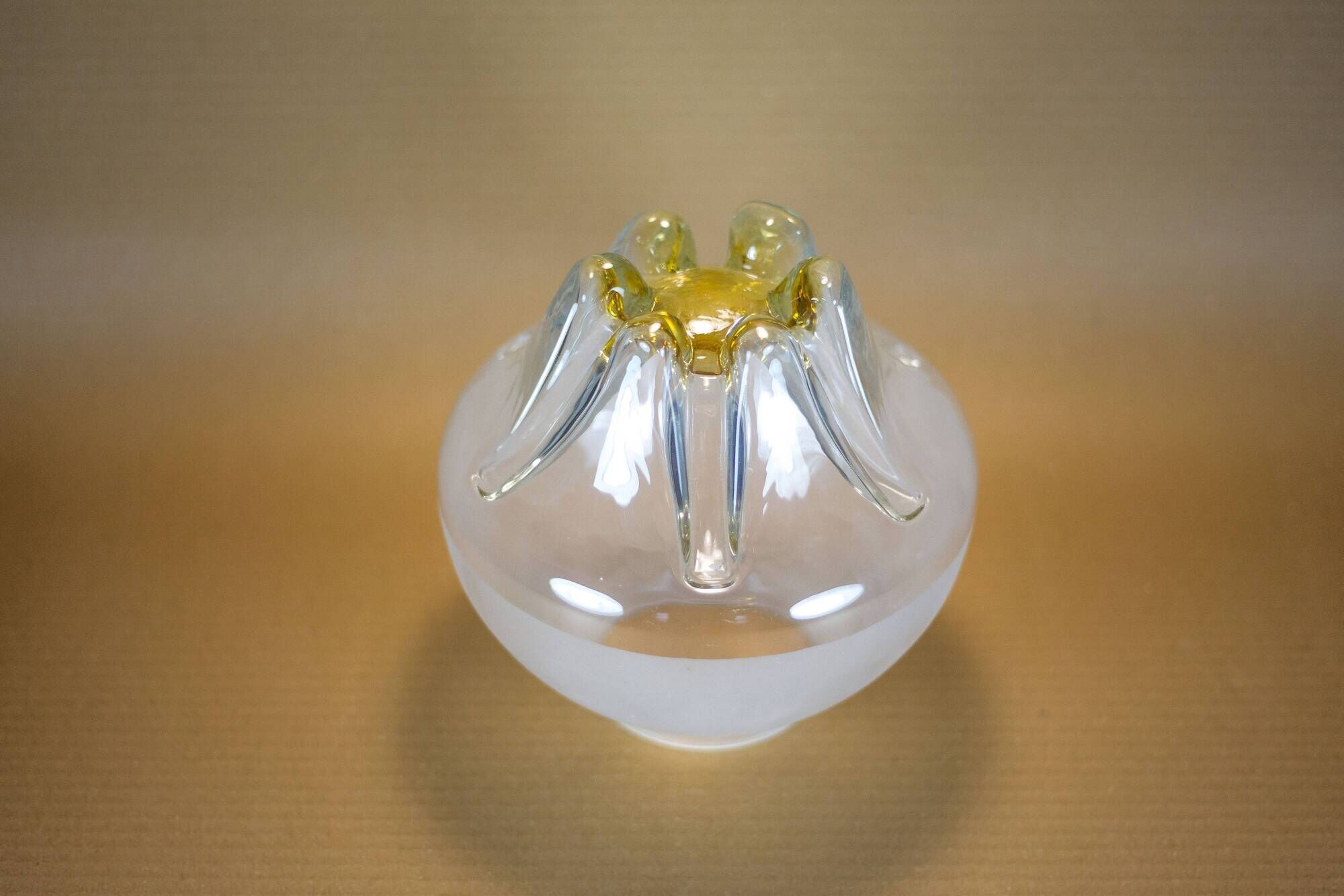 Globe vintage, globe Mazzega style, abat-jour verre, lampshade, 70's