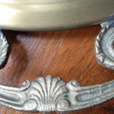 Copper round tray with handles