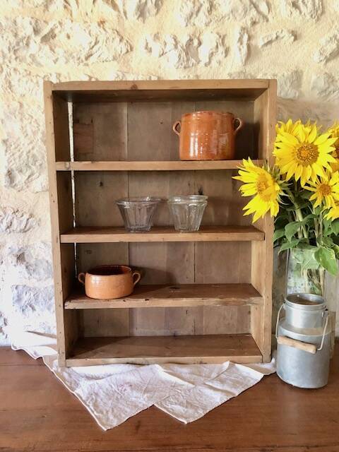 Antique wooden craft shelf
