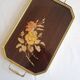 1950s marquetry and brass tabletop