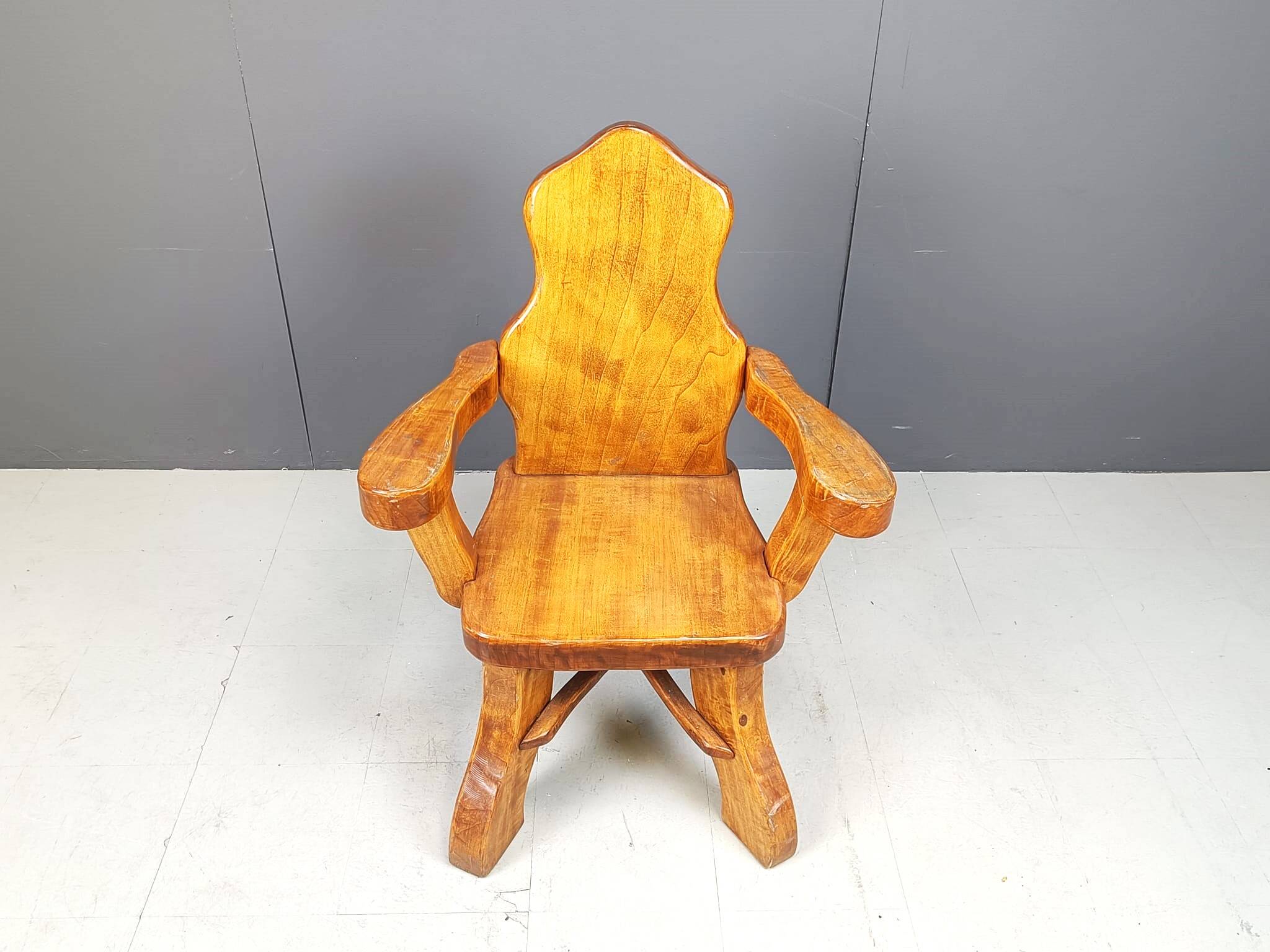 Vintage brutalist armchair, 1960s