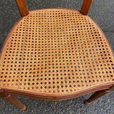 Louis XVI caned chair, solid oak, 20th century.