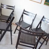 5 x chaises pliantes vintage