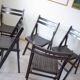 5 x chaises pliantes vintage