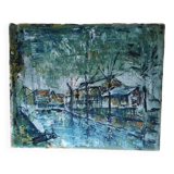 Hst ancienne huile sur toile, peinture signée, tableau