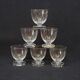 6 Cracked Engraved Crystal Liqueur/Digestif Glasses