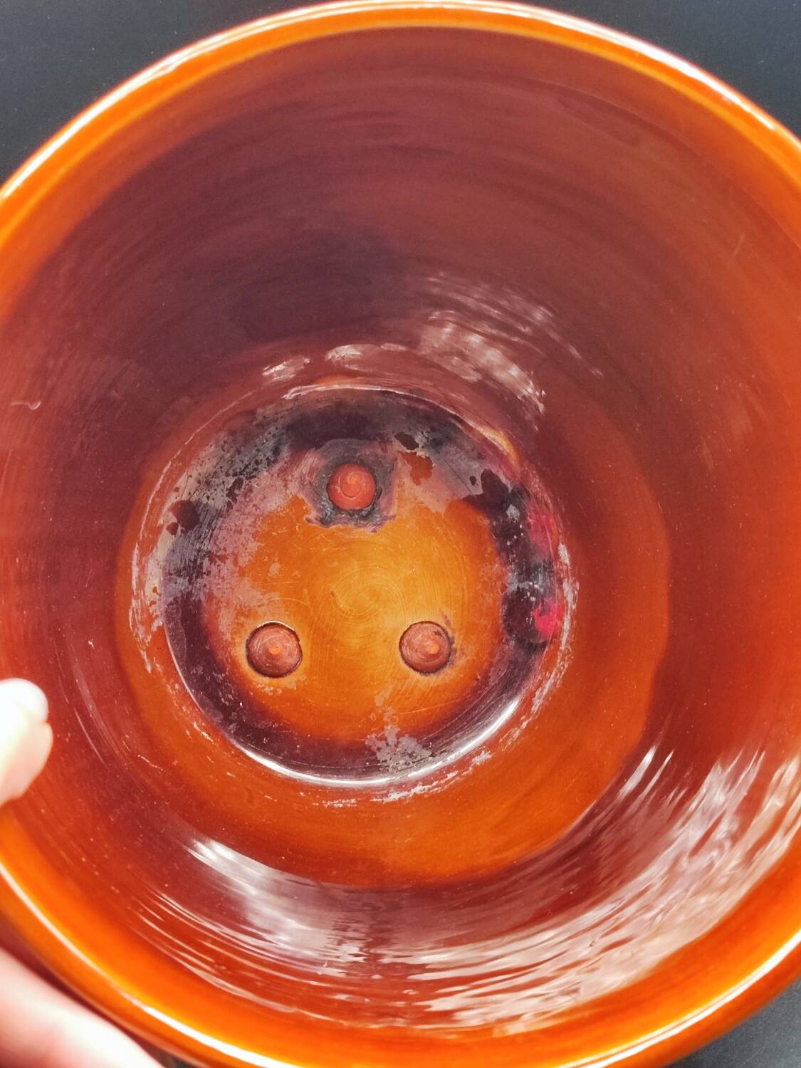 Vintage hand decorated La Céramique de Paris plant pot