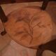 Gueridon table, Art Nouveau tea table in wood with floral decoration, signed Gervaise.