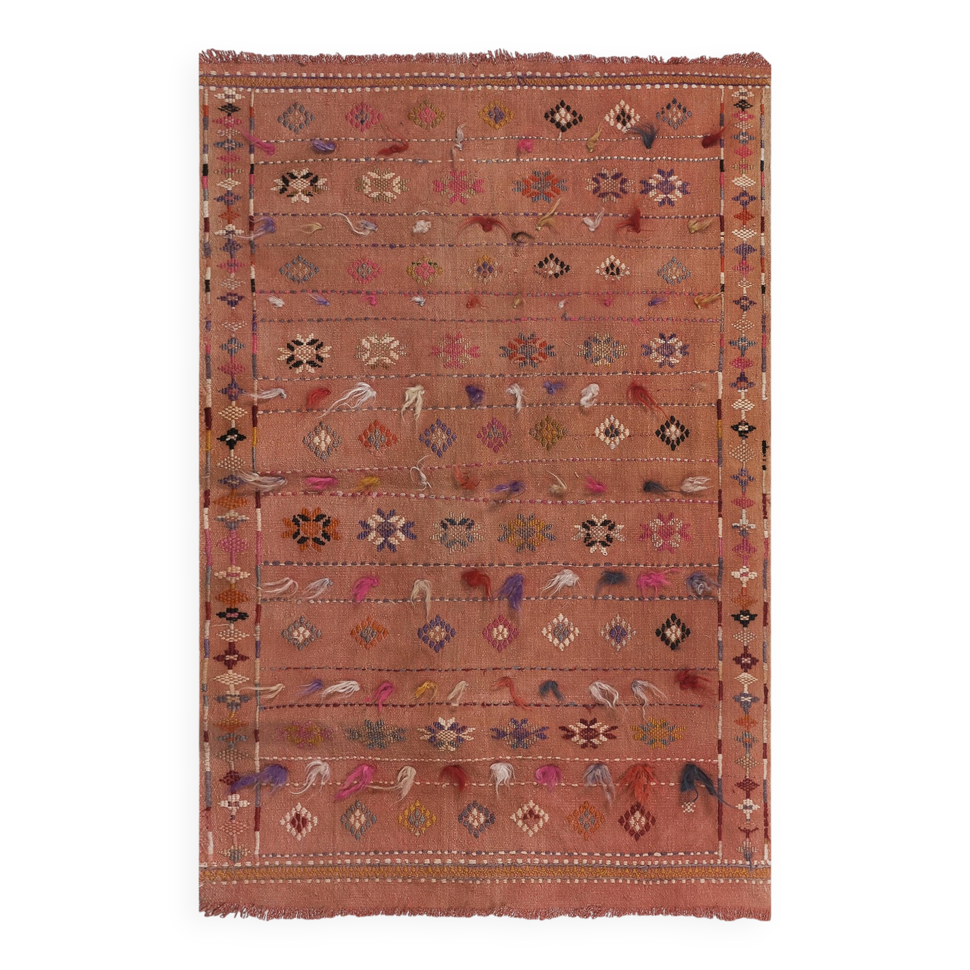 Vintage Turkish Oushak Rug Handwoven 95x140 cm