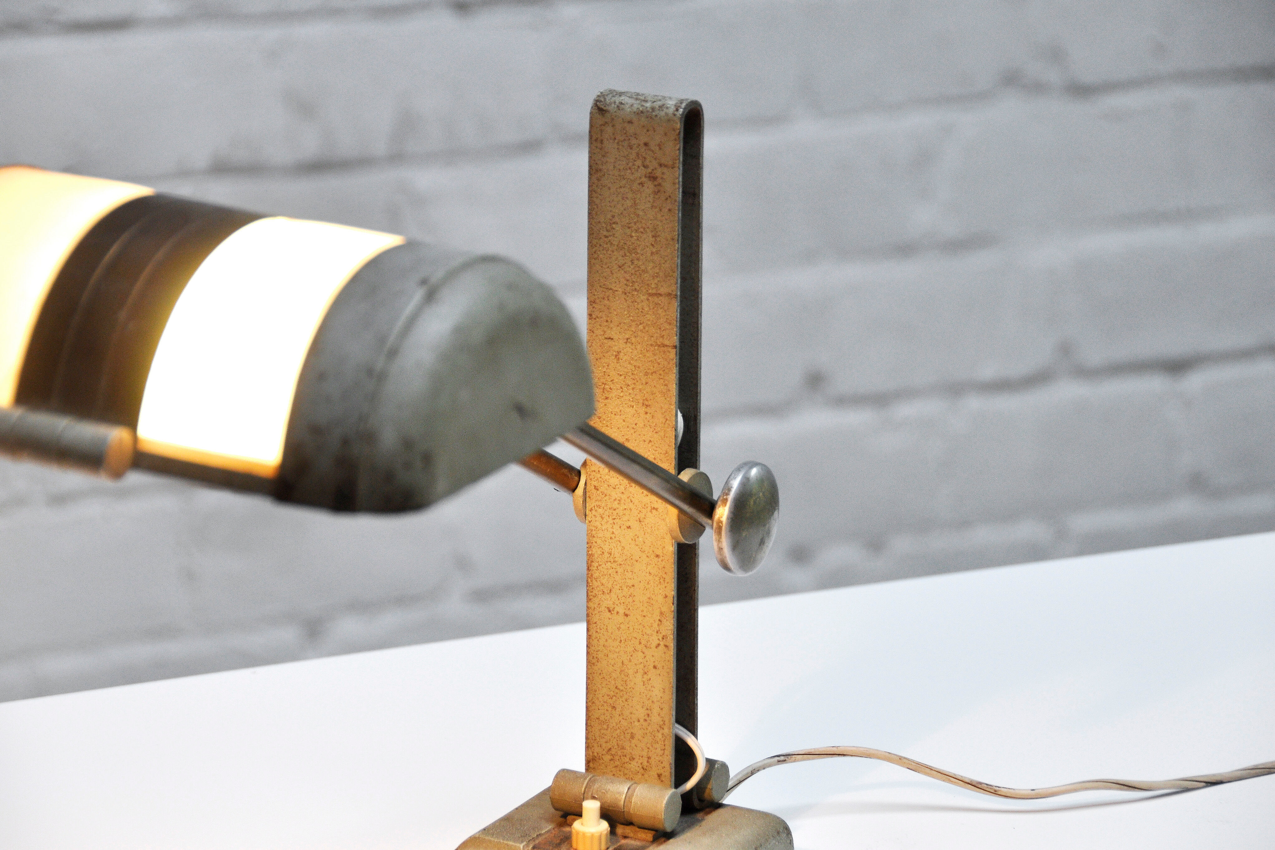 French art deco desk lamp in the style of rene koechlin, 1930s