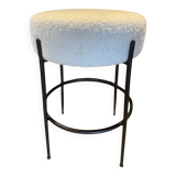 Bar Stool in Bouclette Canvas