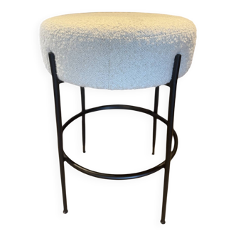 Bar Stool in Bouclette Canvas