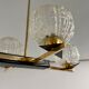 Lampe Suspension Maison Arlus 4 feux design français année 60