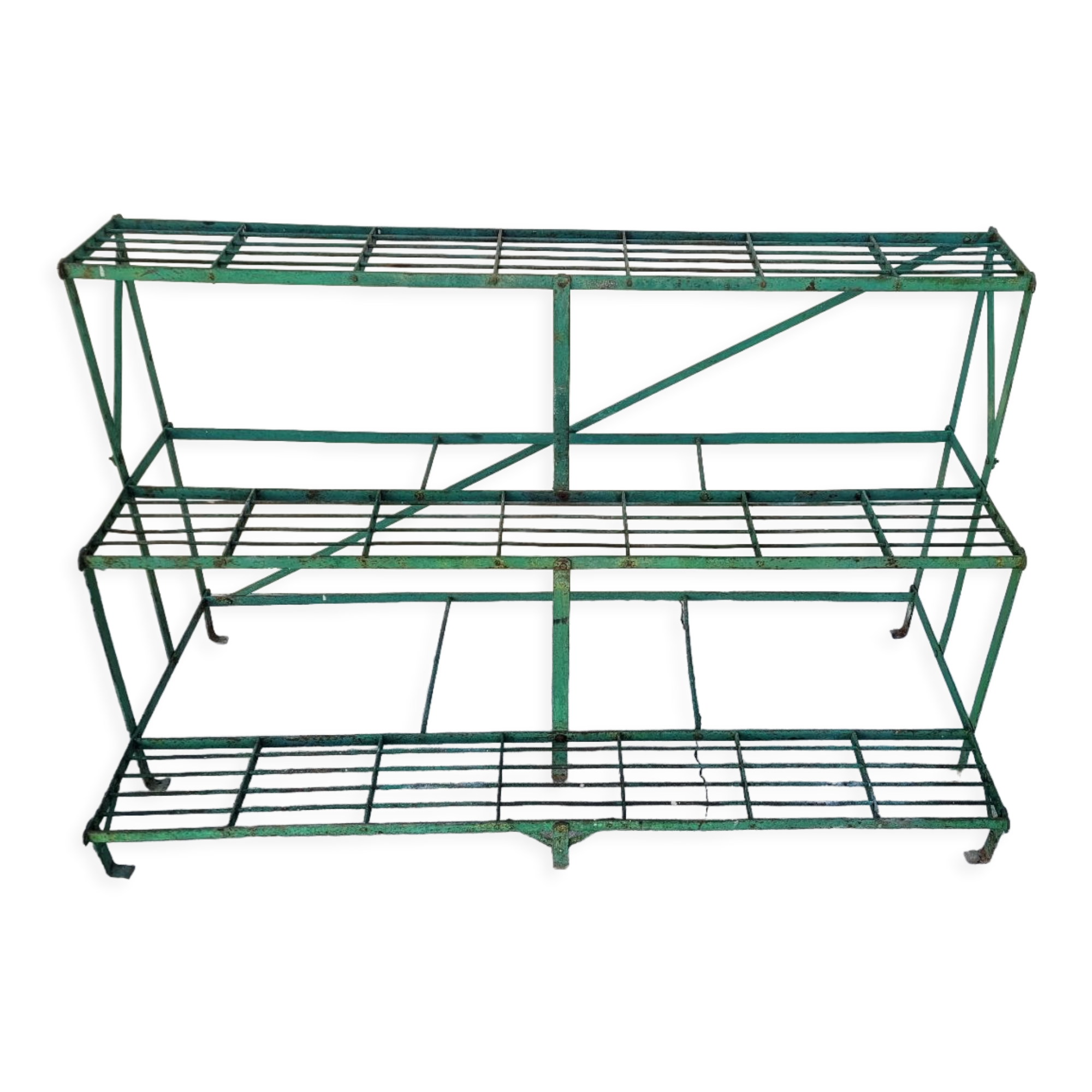 Plant holder antique iron florist shelves