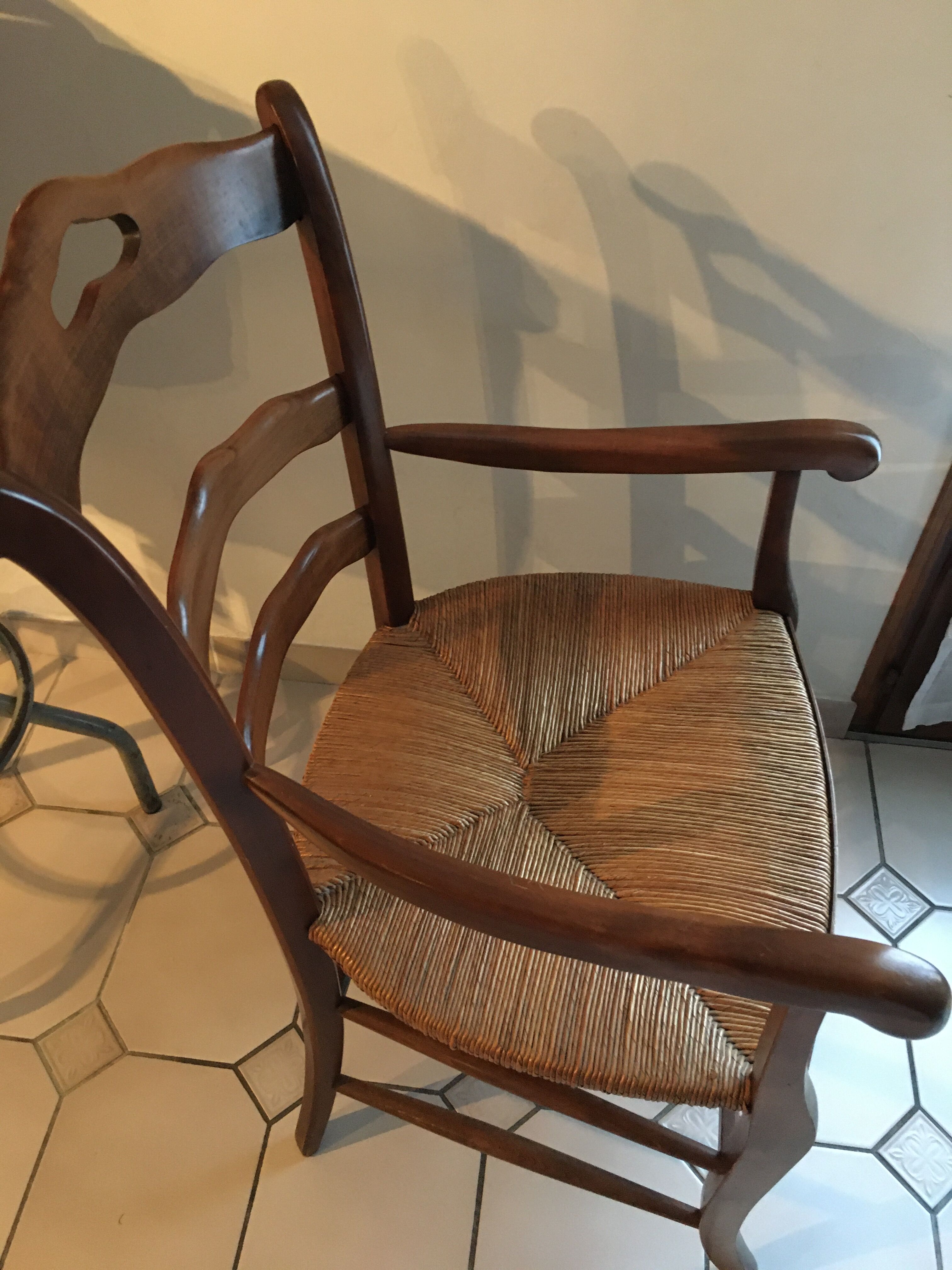 Solid cherry armchair