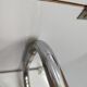 Foldable brown formica table compass legs