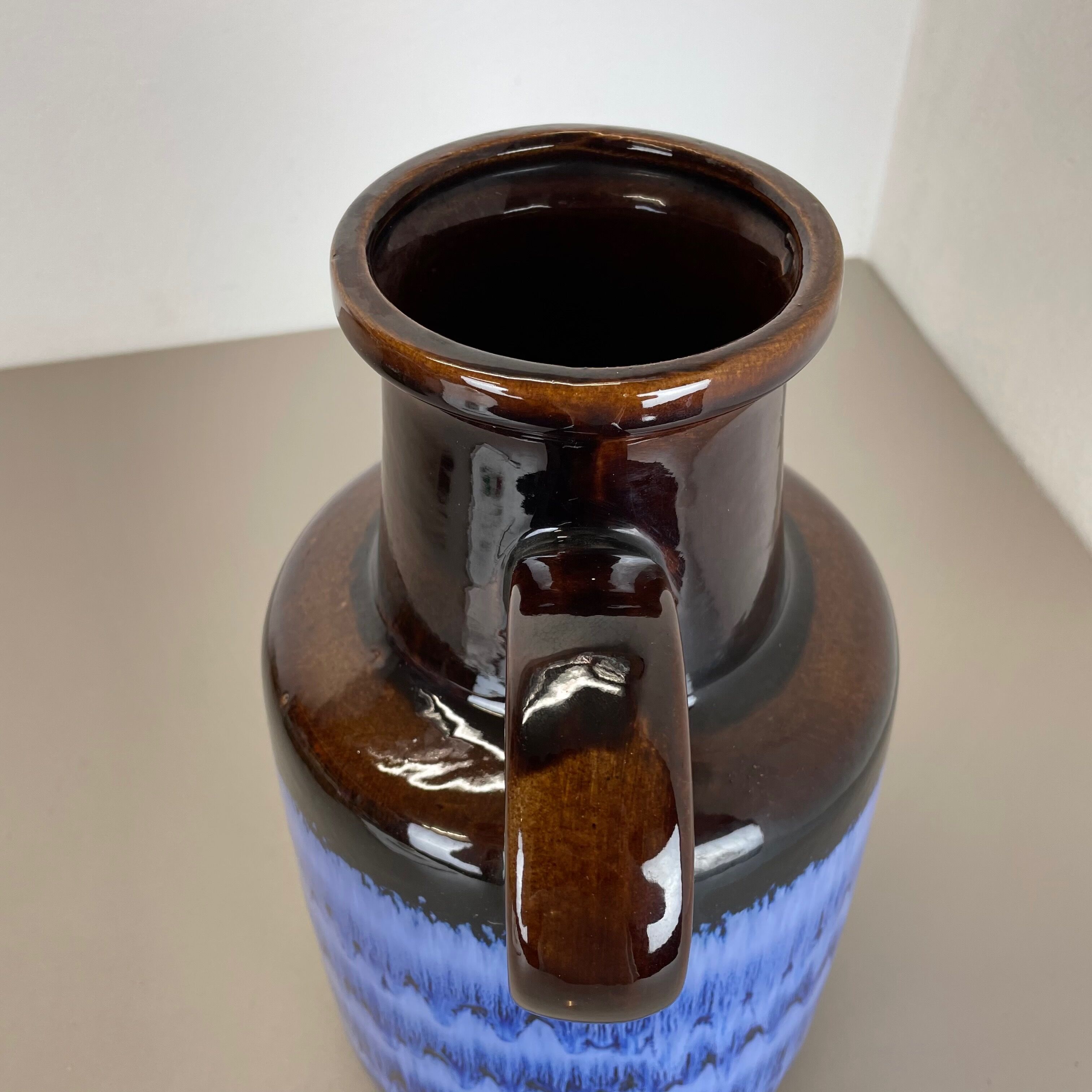 Large Pottery Fat Lava Multi-Color Floor Vase 408-40 Made by Scheurich, 1970s