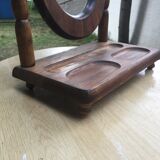 Vintage standing swivel mirror with tablet