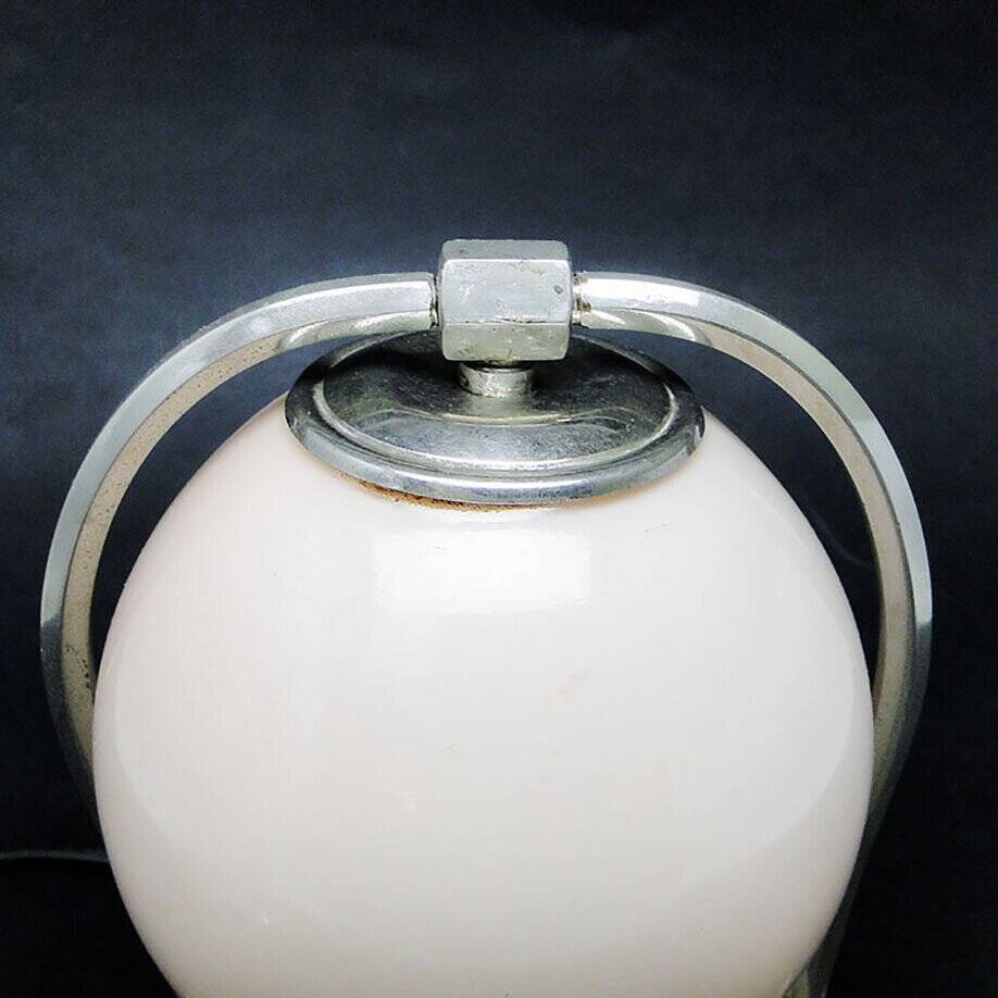 Glass and metal table lamp, Germany, 1930s